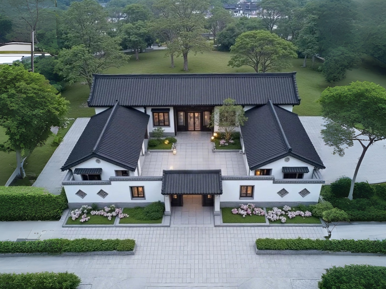 现代风新中式合院乡墅户型方案
